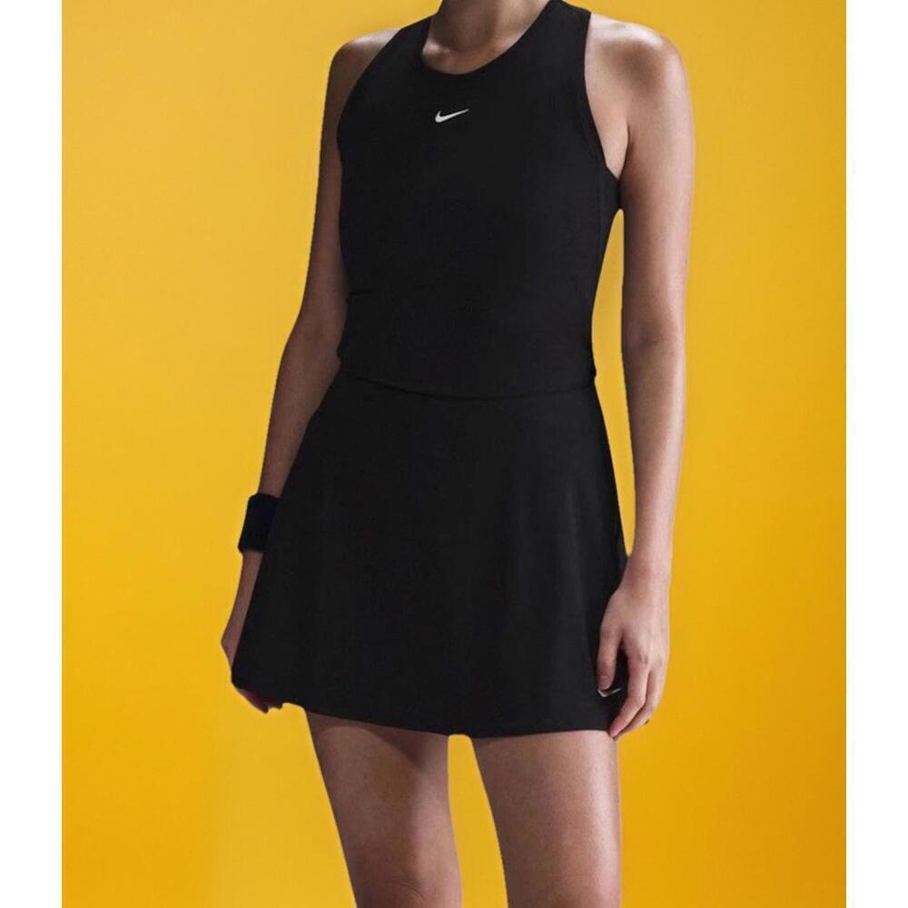 $85 Nike Women’s Court Dri-Fit Victory Tennis Dress Medium NEW FQ1780 BLACK